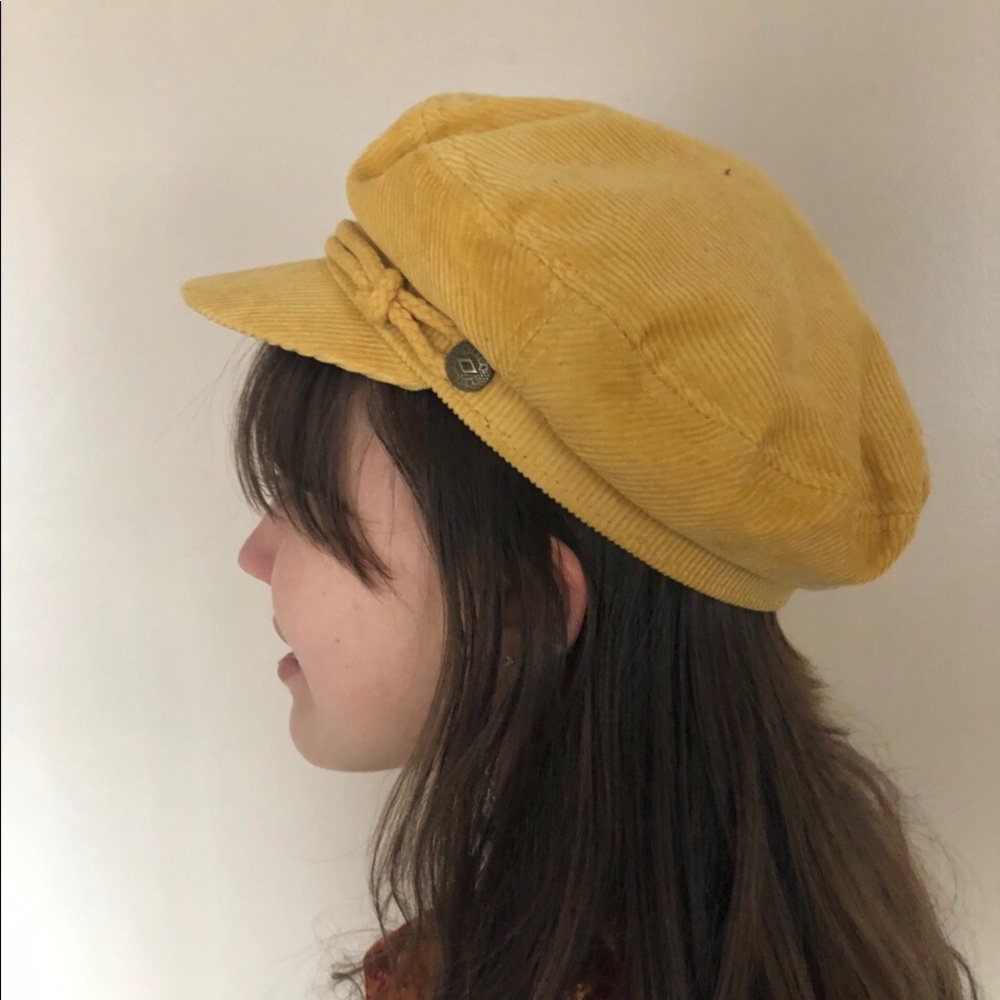Brixton Baker boy / fiddler cap in mustard yellow